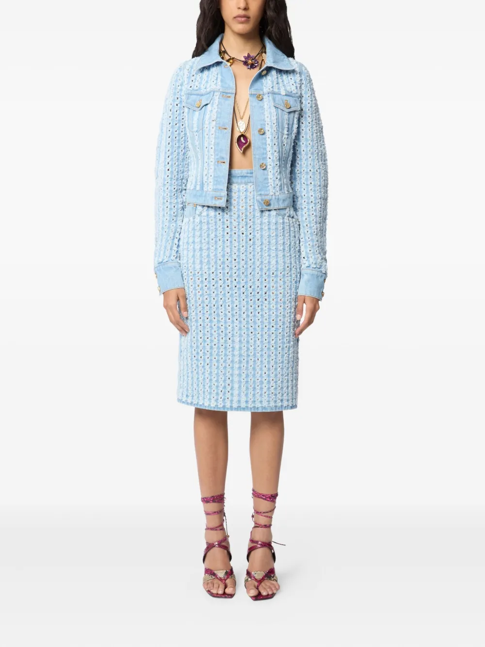 Nina Ricci Midi-spijkerrok - Blauw