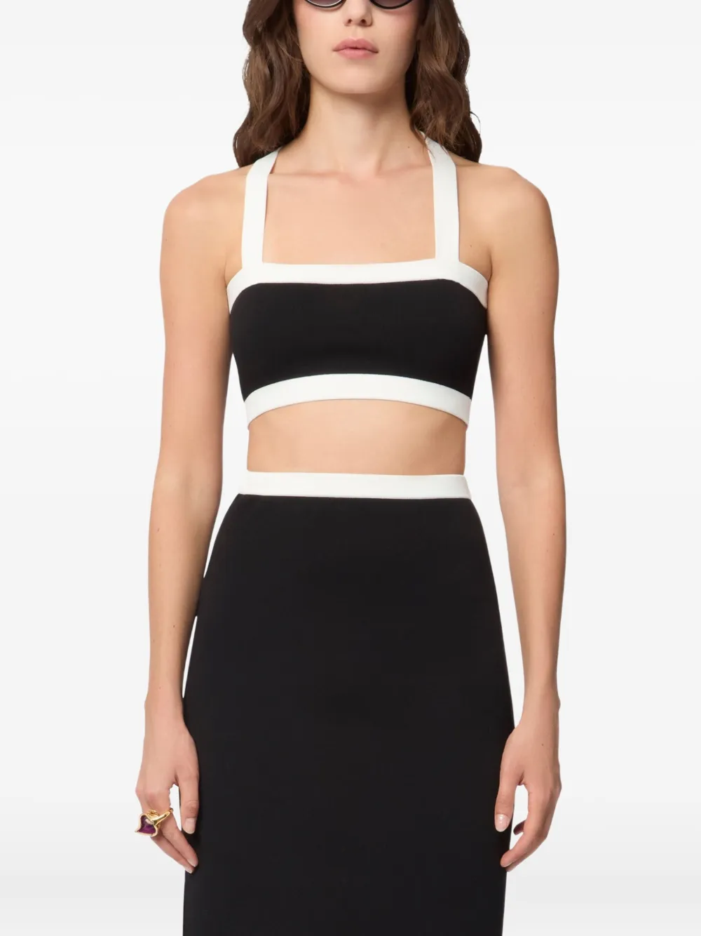 Nina Ricci Bralette gebreide top Zwart