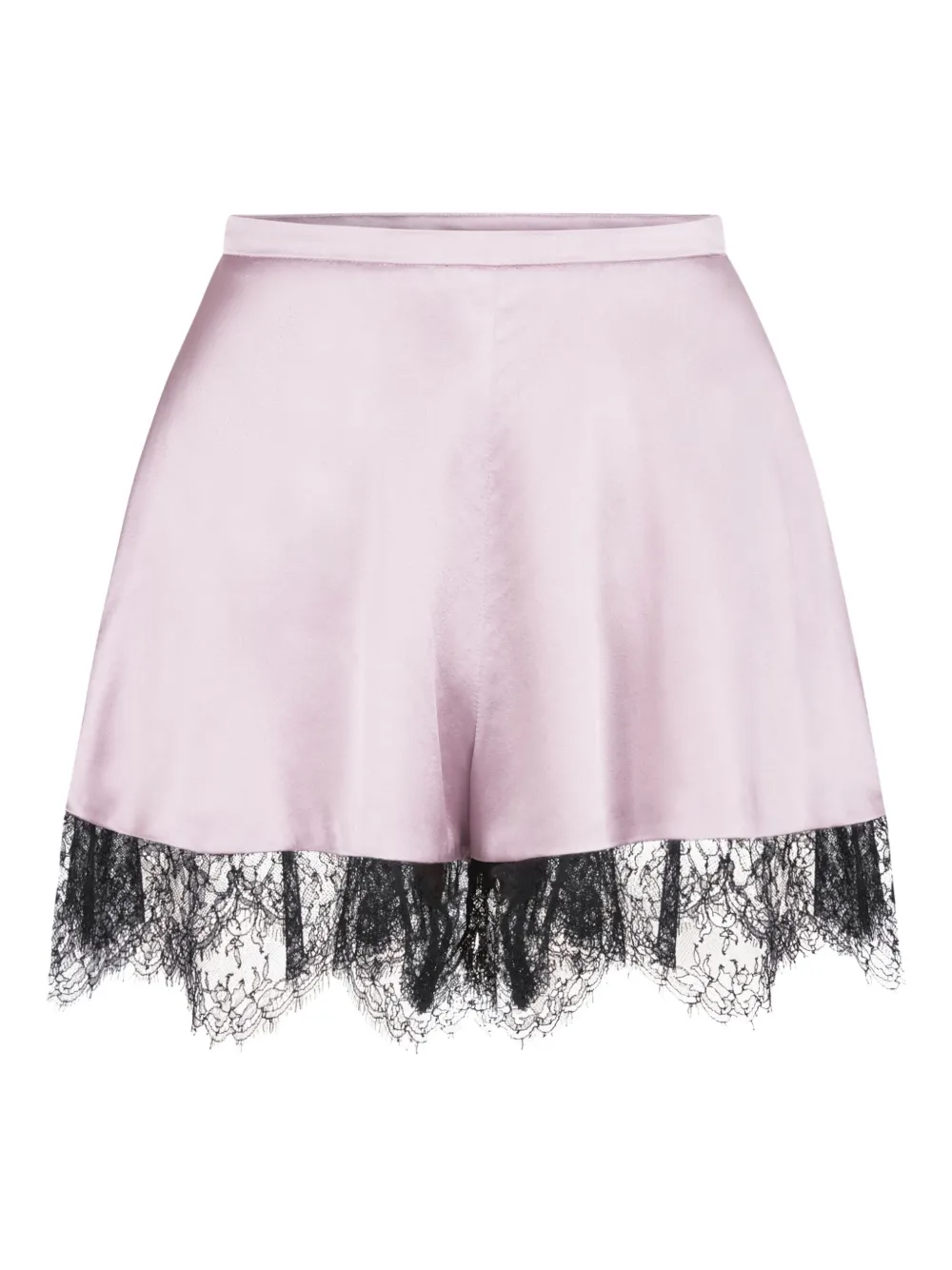 Nina Ricci Shorts in seta con dettagli in pizzo - Rosa