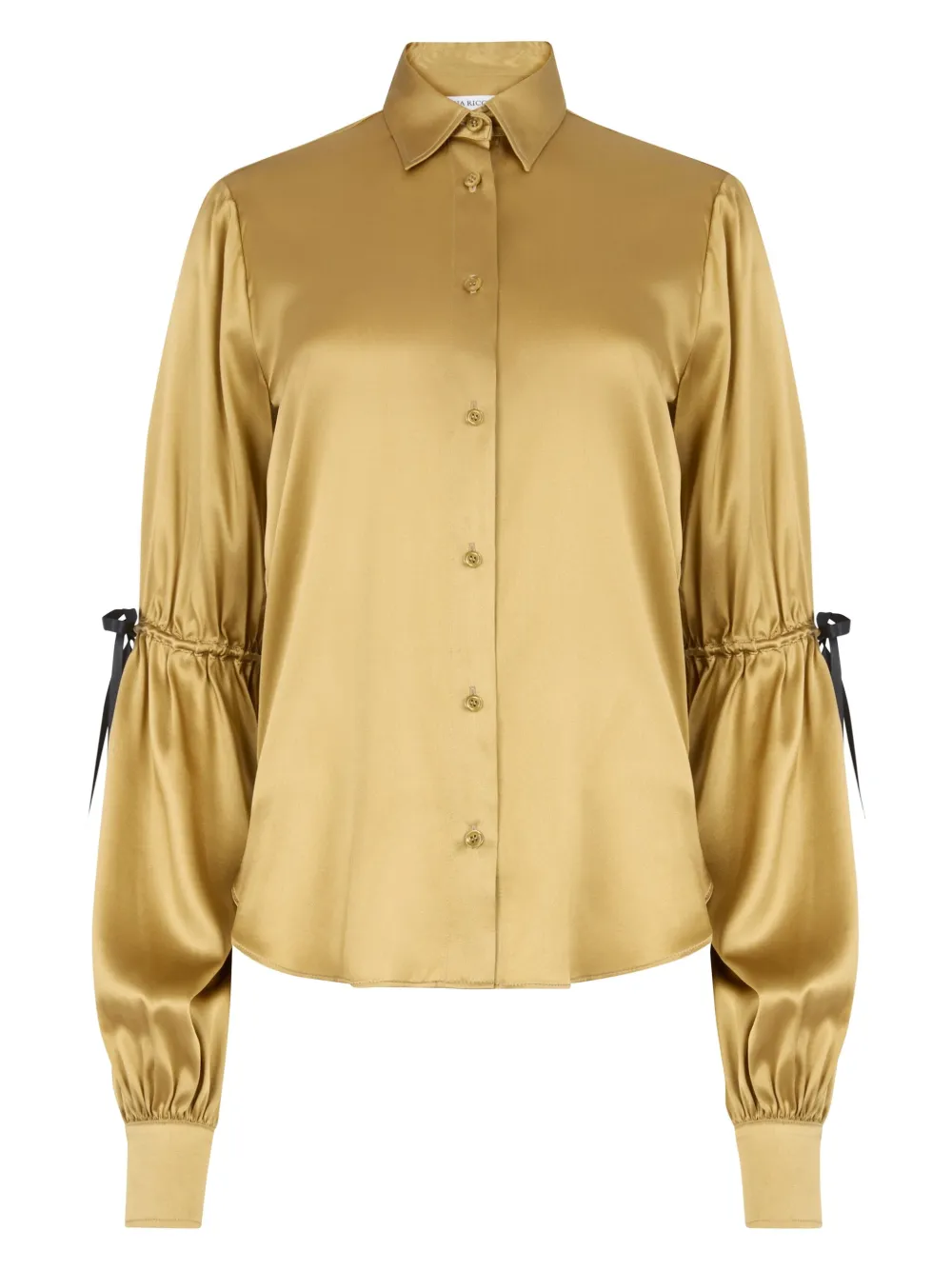 Nina Ricci bow-silk shirt - Gold