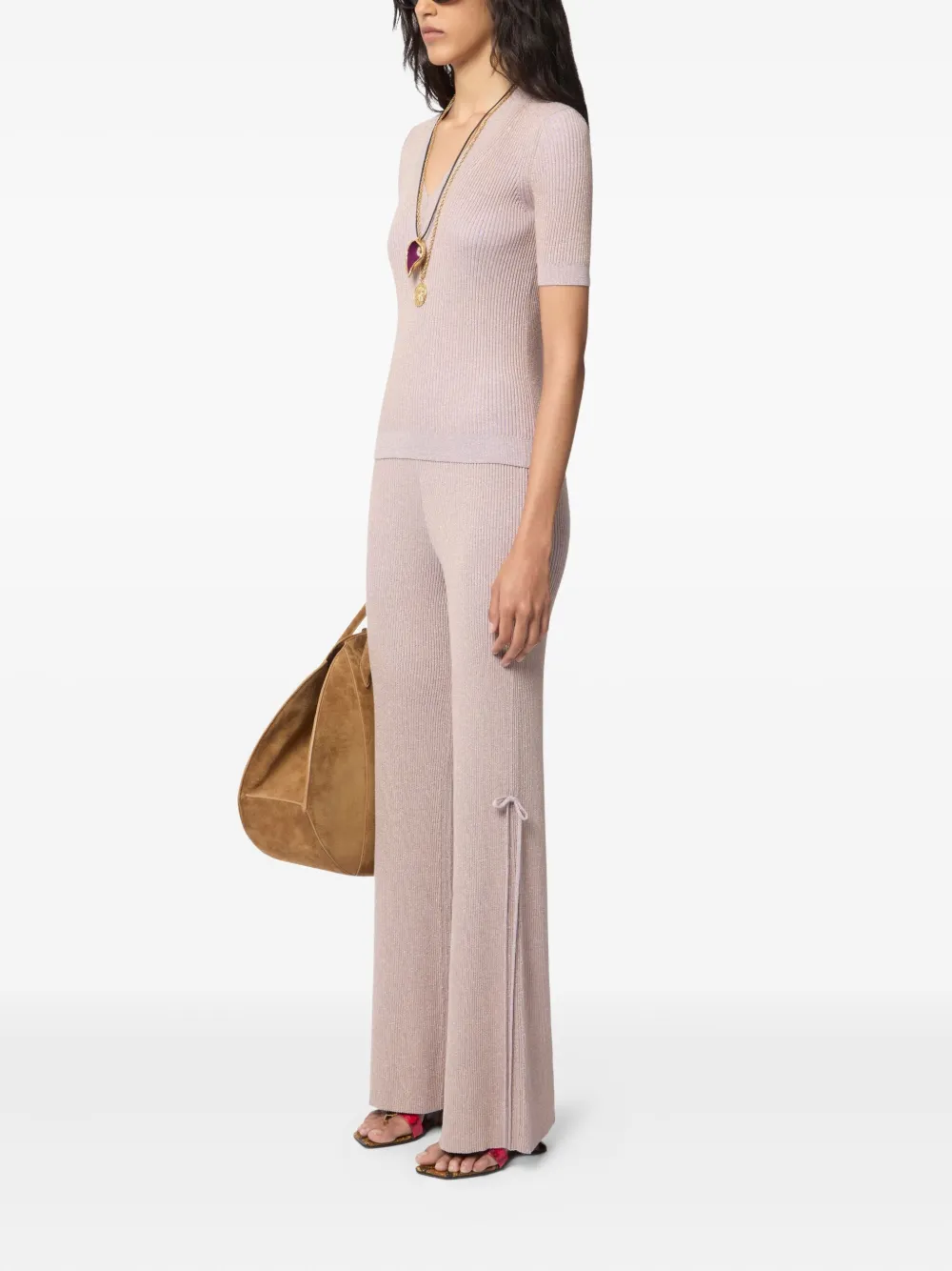 Nina Ricci Top met V-hals Roze