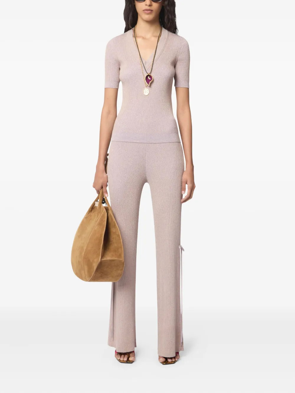 Nina Ricci Top met V-hals Roze
