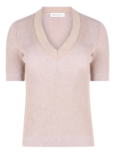 Nina Ricci V-neck knit top