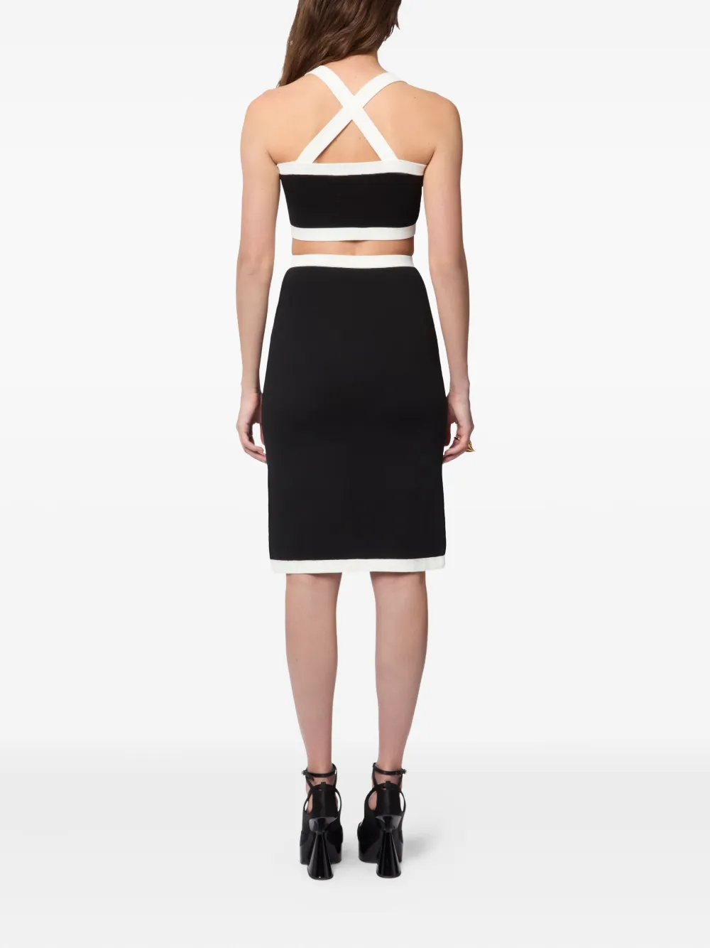 Nina Ricci Gebreide midi-rok Zwart