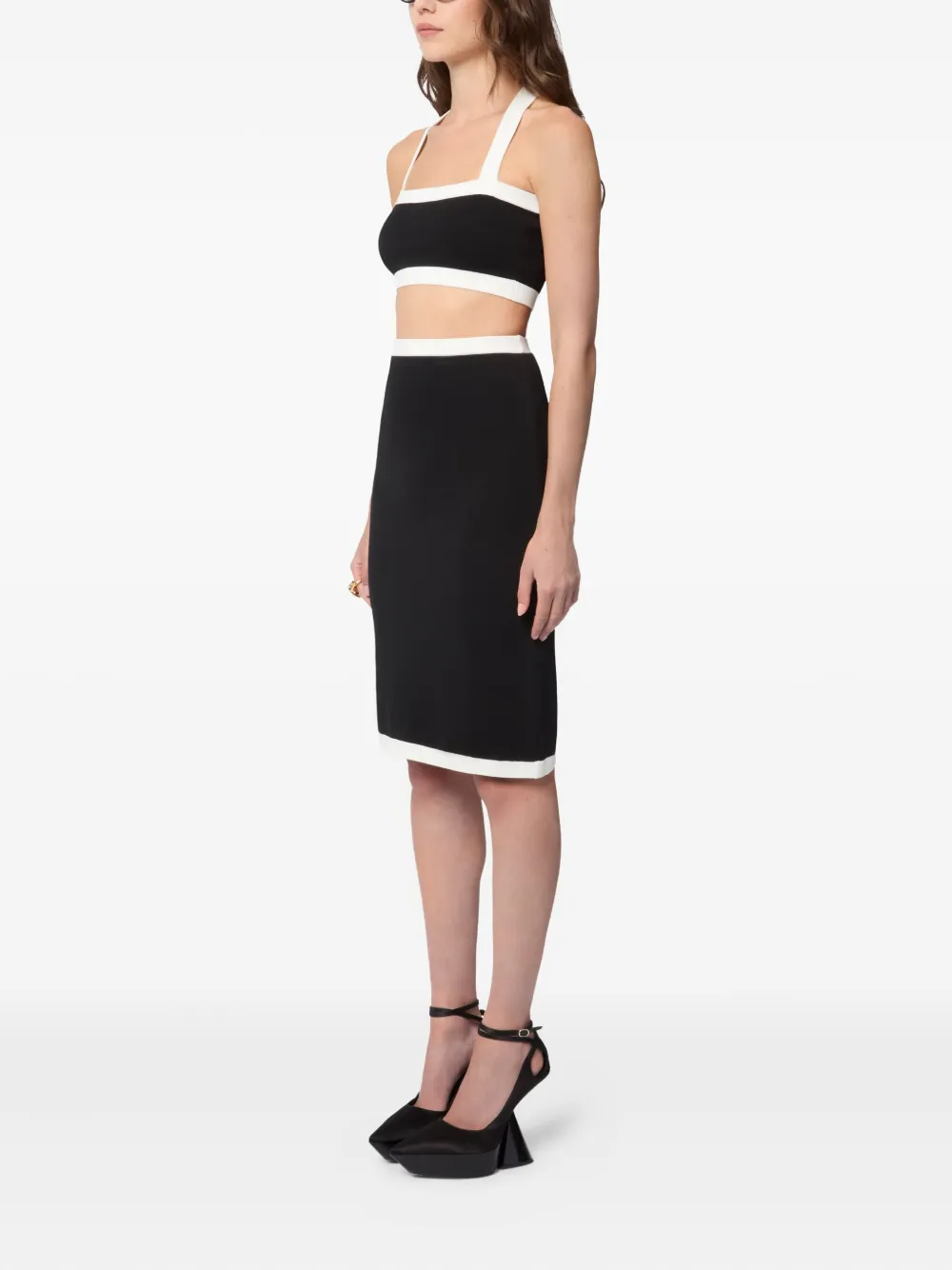 Nina Ricci Gebreide midi-rok Zwart