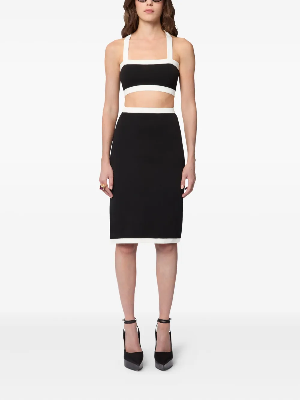 Nina Ricci Gebreide midi-rok - Zwart