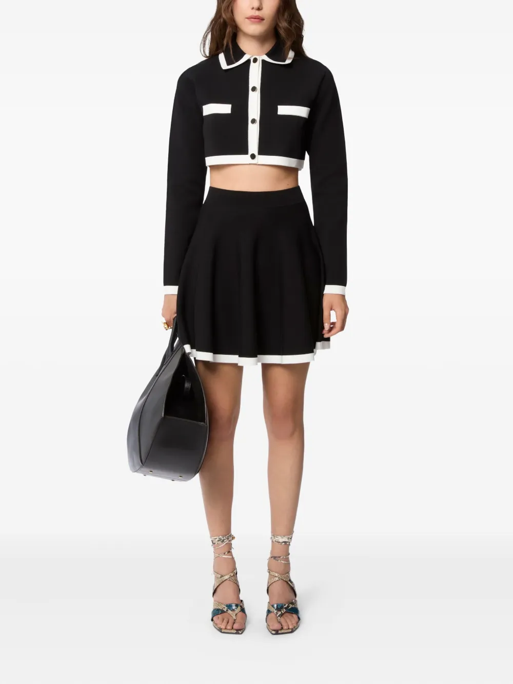 Nina Ricci Gebreid vest met knoopzak Zwart
