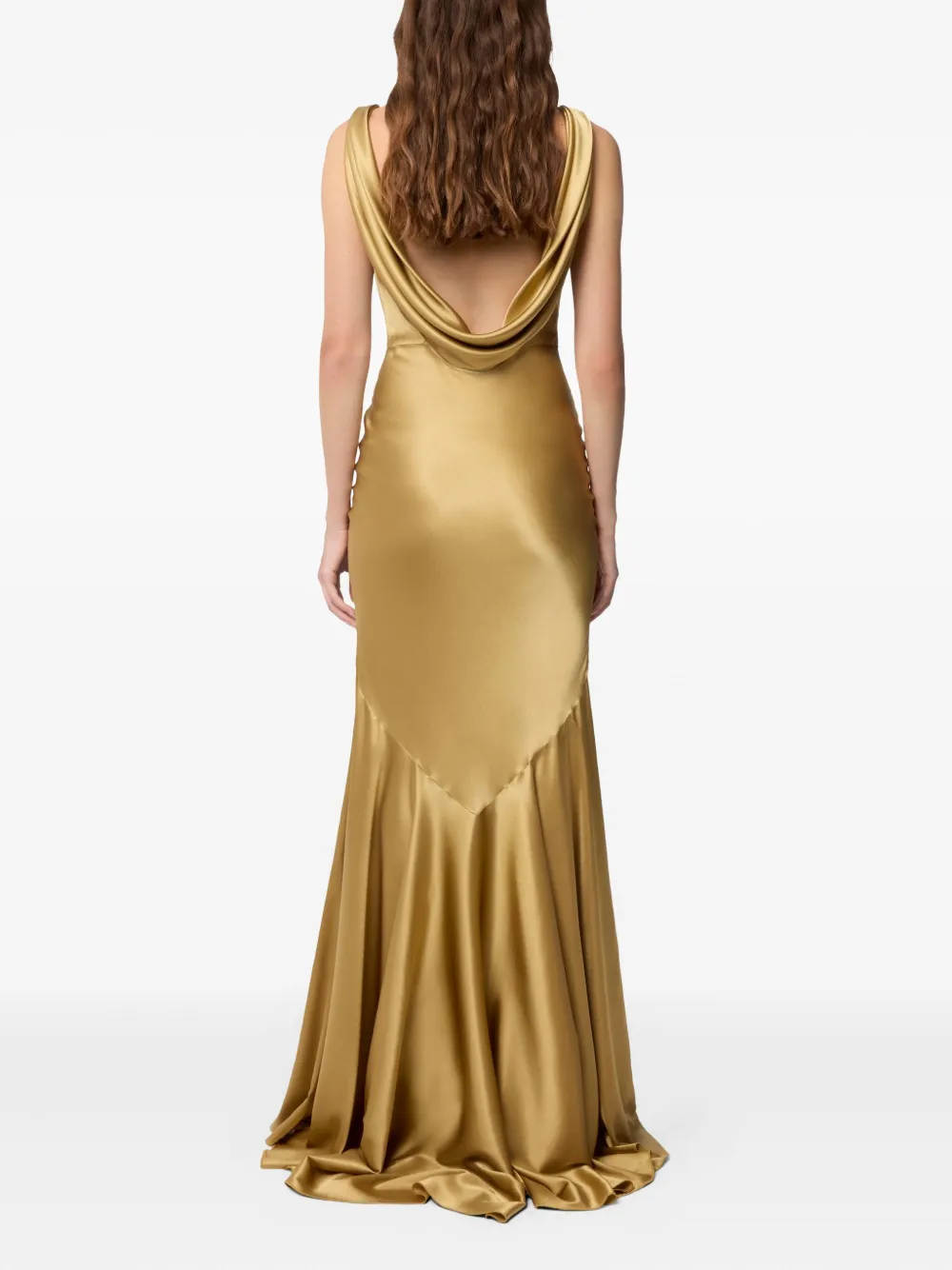 nina ricci mermaid dress Mermaid Dress With Lace Inserts in Mauve