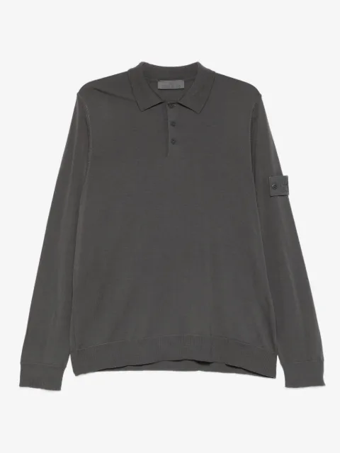 Stone Island long-sleeve polo shirt