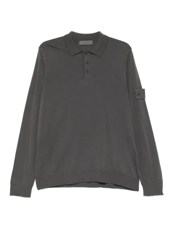 Stone Island ロングスリーブ ポロシャツ | グレー | FARFETCH JP