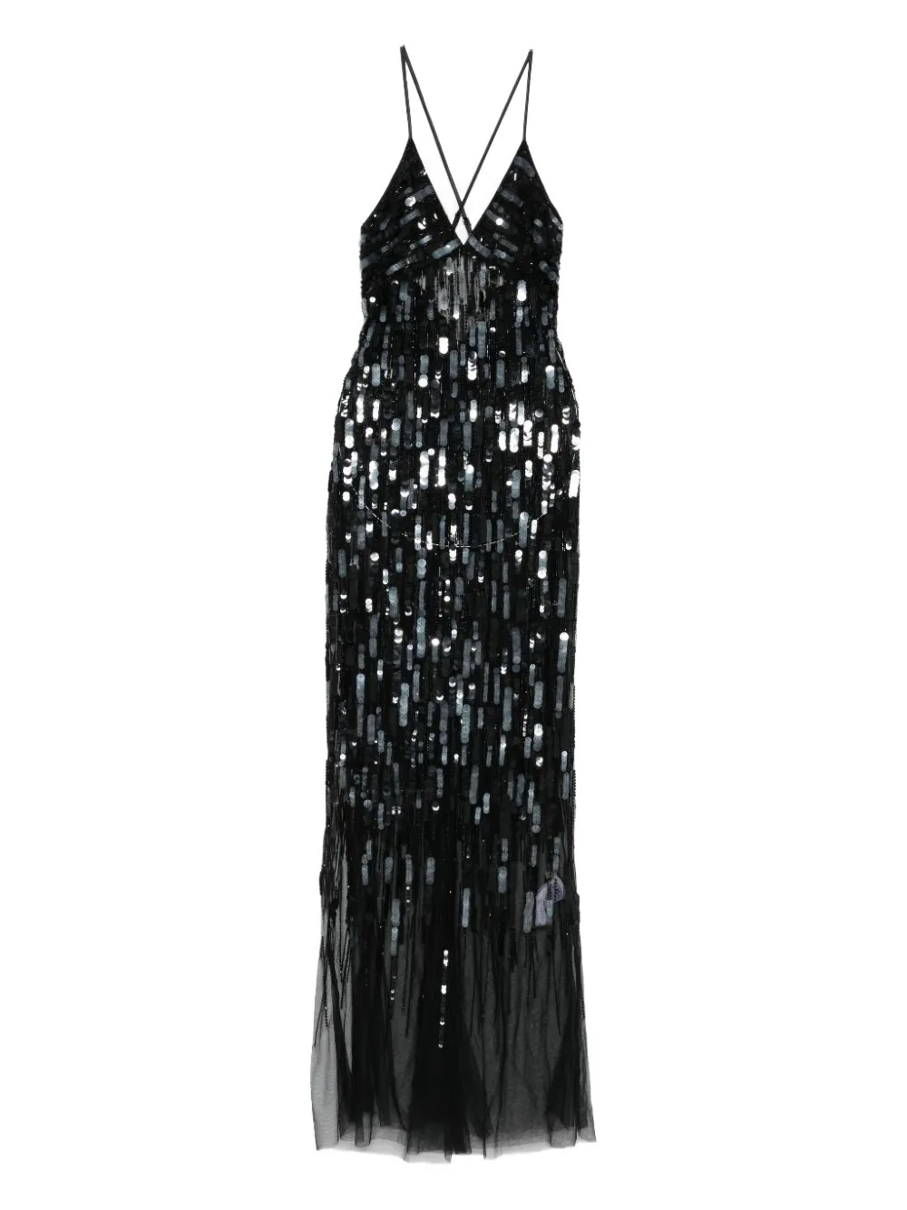 Elisabetta Franchi sequin-embellishment maxi dress | Black | Image 1