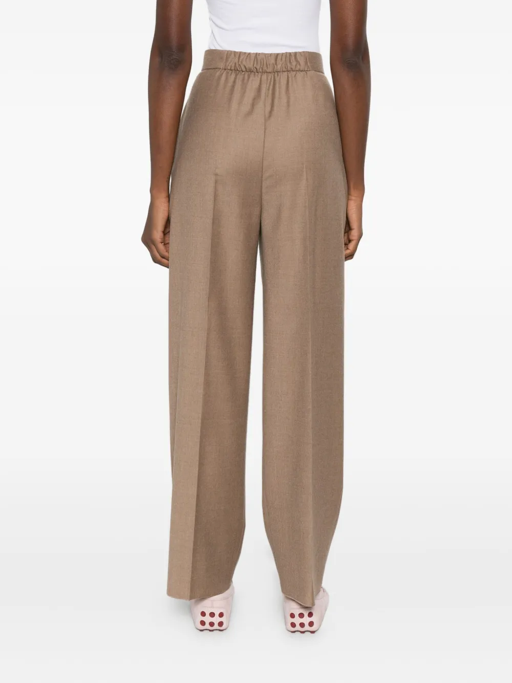 Agnona Button-pocket Tailored Trousers In Brown