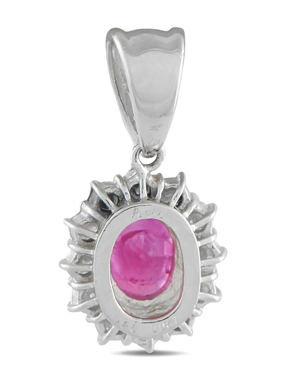 LB Exclusive platinum diamond and ruby pendant | Image 2