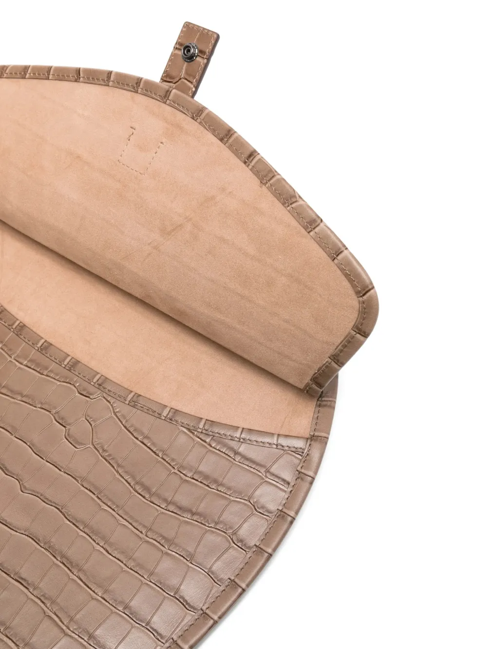 Lacoste Croc-embossed Racket Bag In Brown