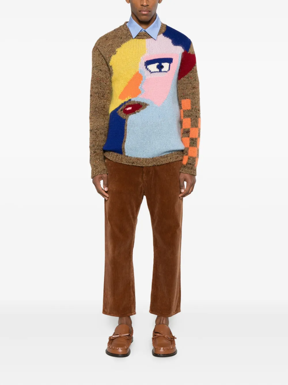 Walter Van Beirendonck knitted face-graphic sweater | Image 2