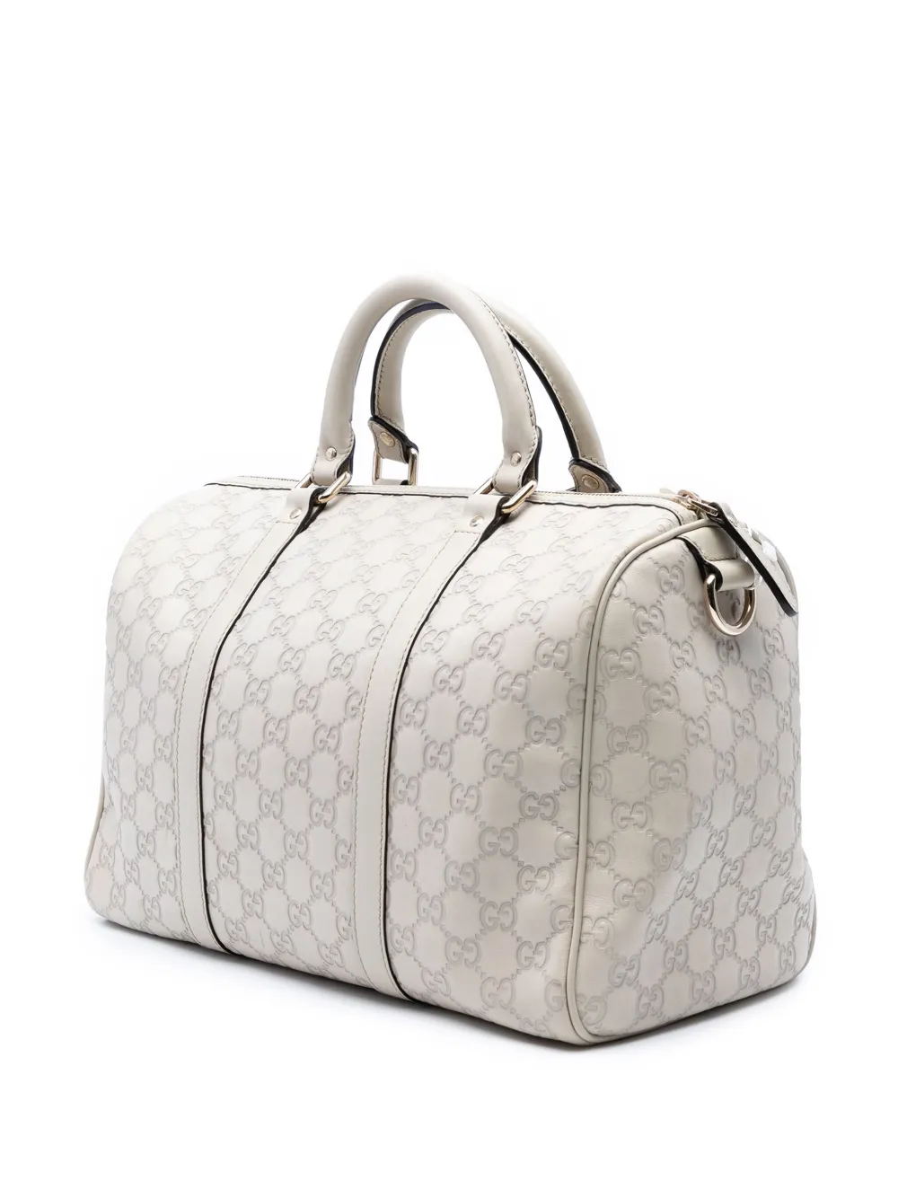 Pre-owned Gucci 2016-2025 Ssima Joy Boston Bag In White