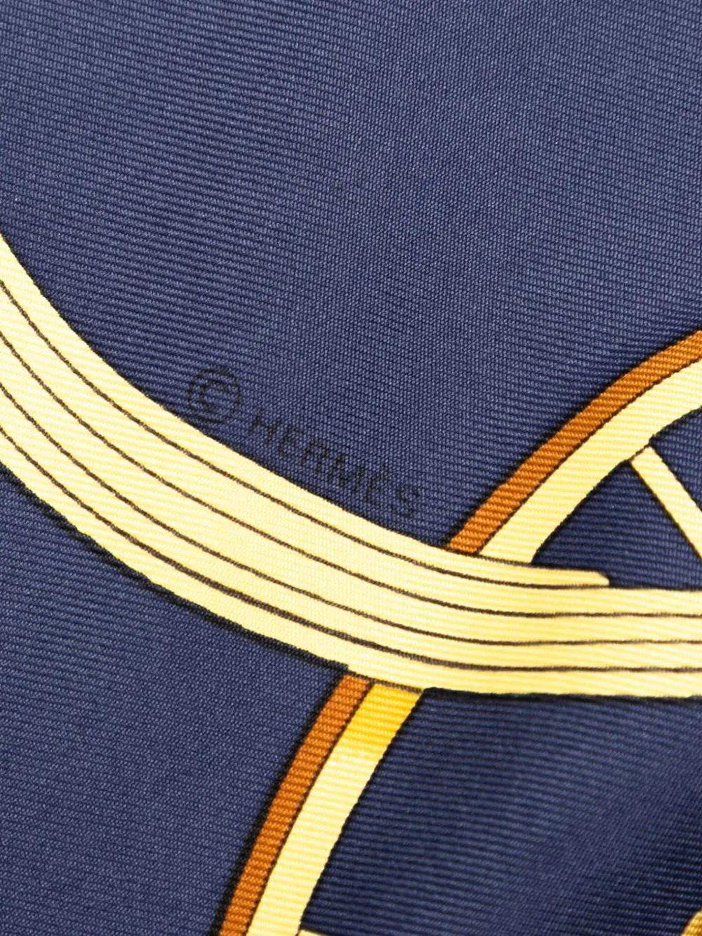 Pre-owned Hermes 20th Century Springs Silk Scarf 90 Scarves In Blue