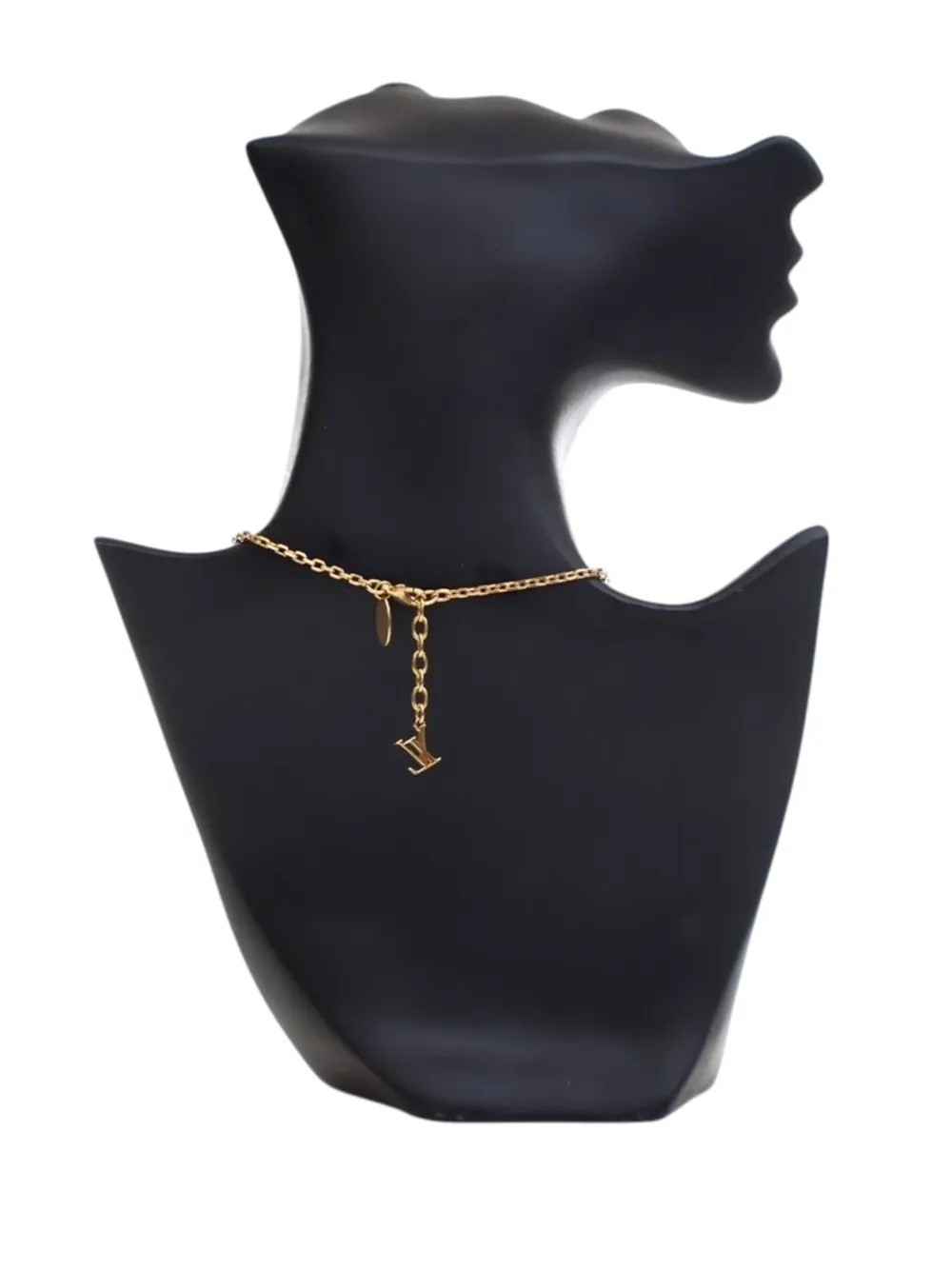 Pre-owned Louis Vuitton 2010-2025 Gold Plated Crystal Gamble Drop Earrings And Necklace Set Costume Earrings
