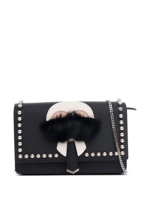 Fendi Pre-Owned bolsa crossbody Karlito de piel con apliques y cadena 2010-2025
