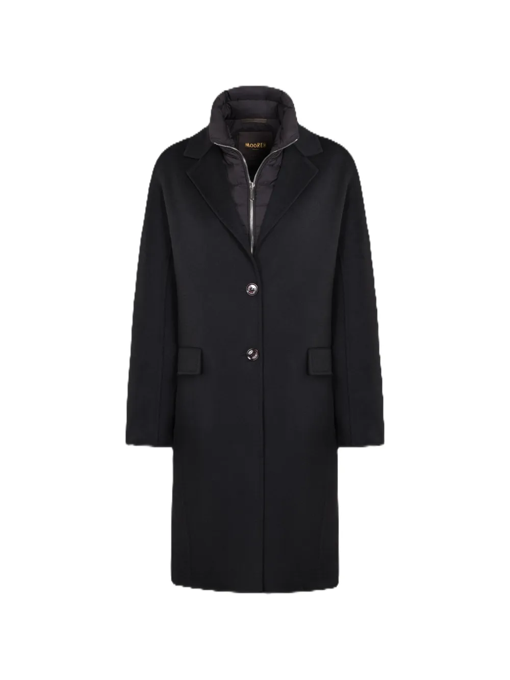 Moorer Cassie layered coat - Nero