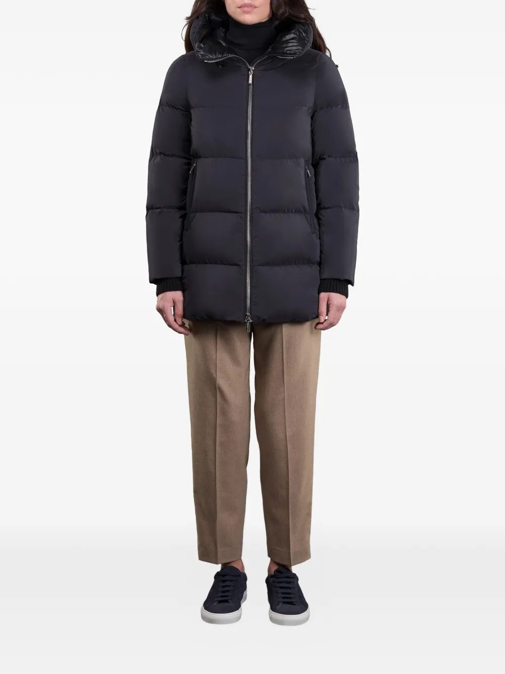  Moorer Carinzia Hooded Quilted Jacket - Black 