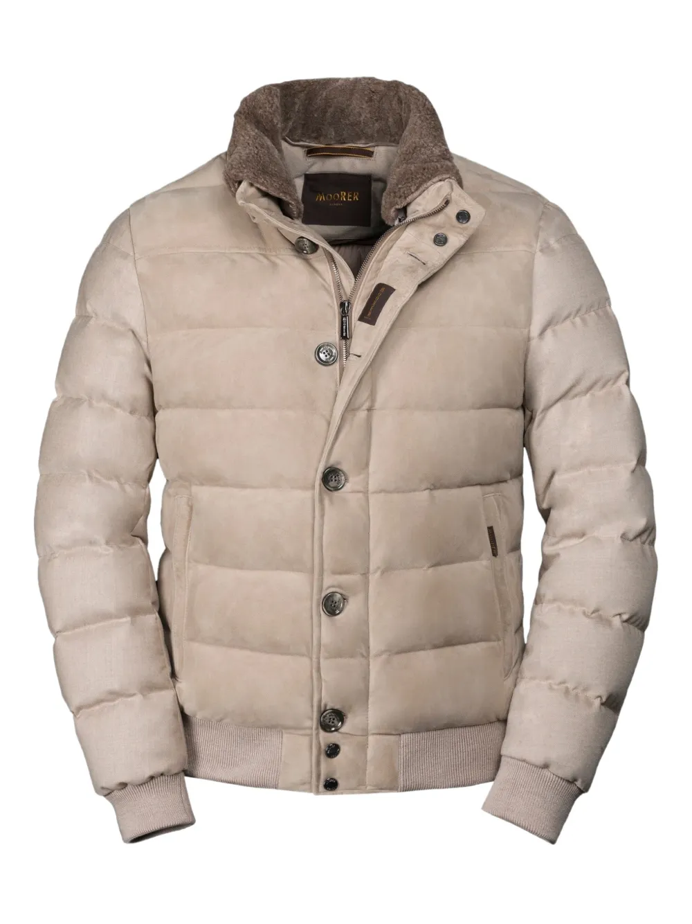Moorer sheepskin padded jacket | Neutrals | Image 1