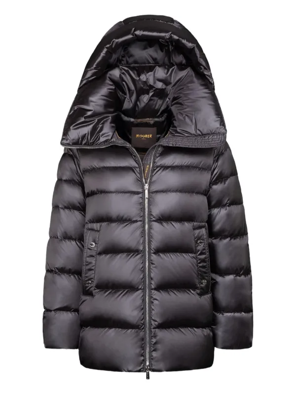Moorer Natalia-hc Hooded Jacket in Black