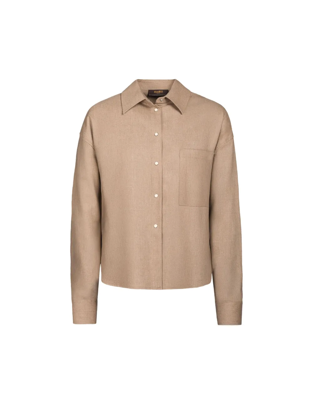 Moorer chest-pocket shirt - Beige