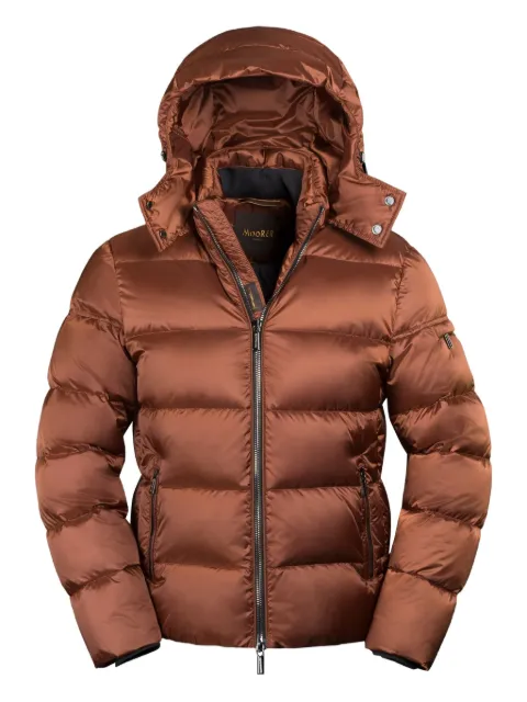 Moorer hooded zip-up padded jacket