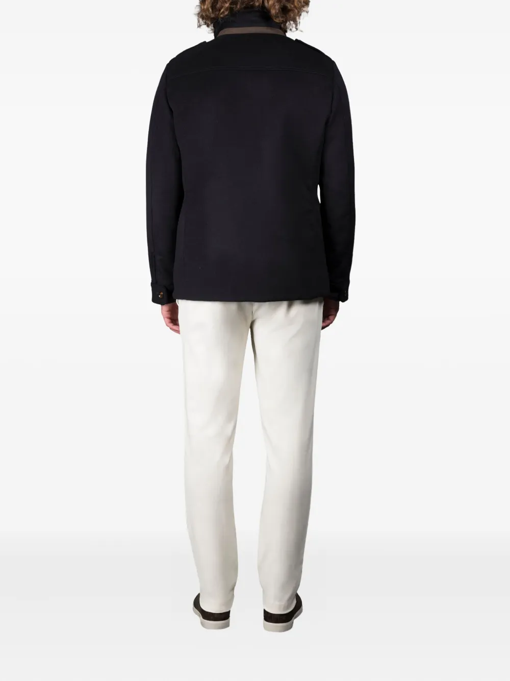 Moorer Boeri-le jas met dubbele rij knopen Zwart