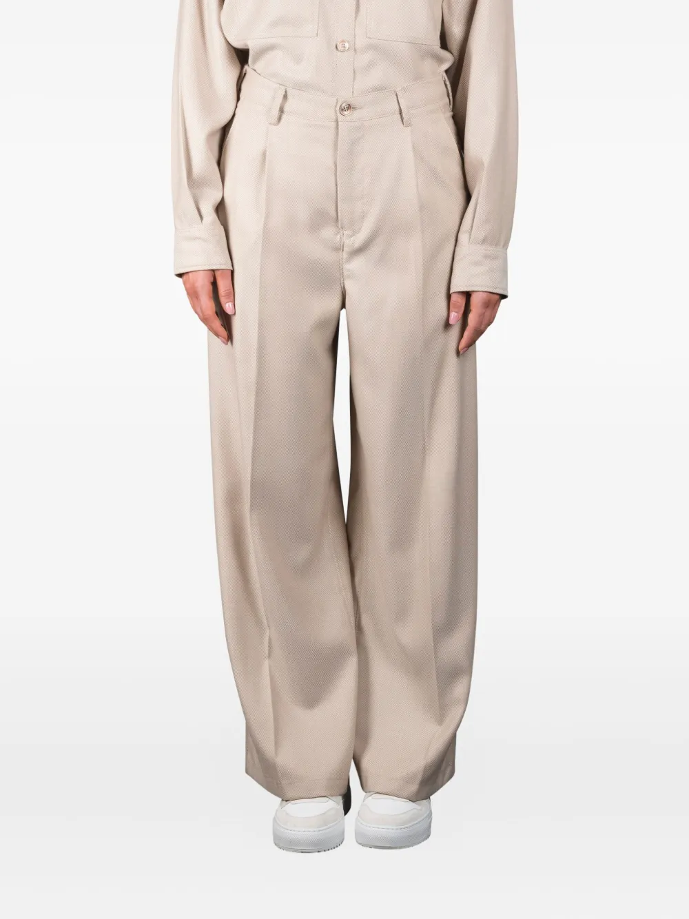 Moorer Tresa-ca7 pocket trousers - Beige
