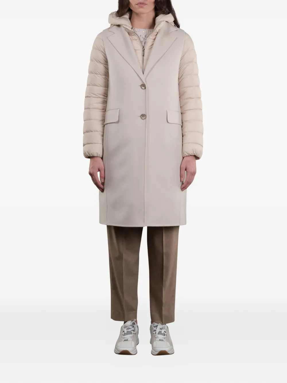  Moorer Jaya Hooded Coat - Neutrals 