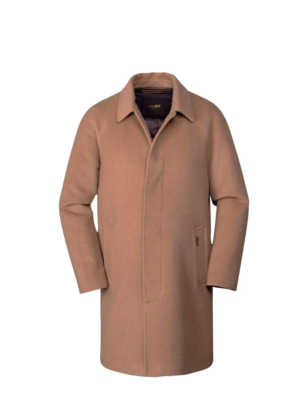 Moorer Marden-t-ca0 Pocket Coat In Brown