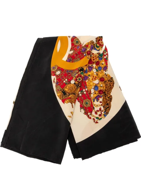 CHANEL Pre-Owned 2000-2025 Gripoix Globe Silk Scarf scarves