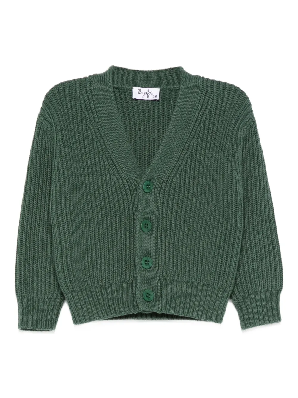 Il Gufo buttoned V-neck cardigan | Green | Image 1