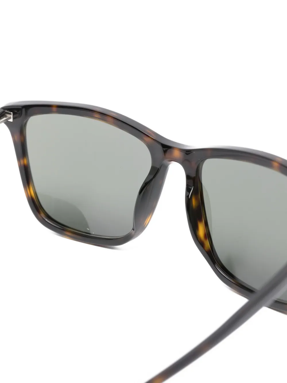 Saint Laurent Eyewear Zonnebril met schildpadschild-design Bruin
