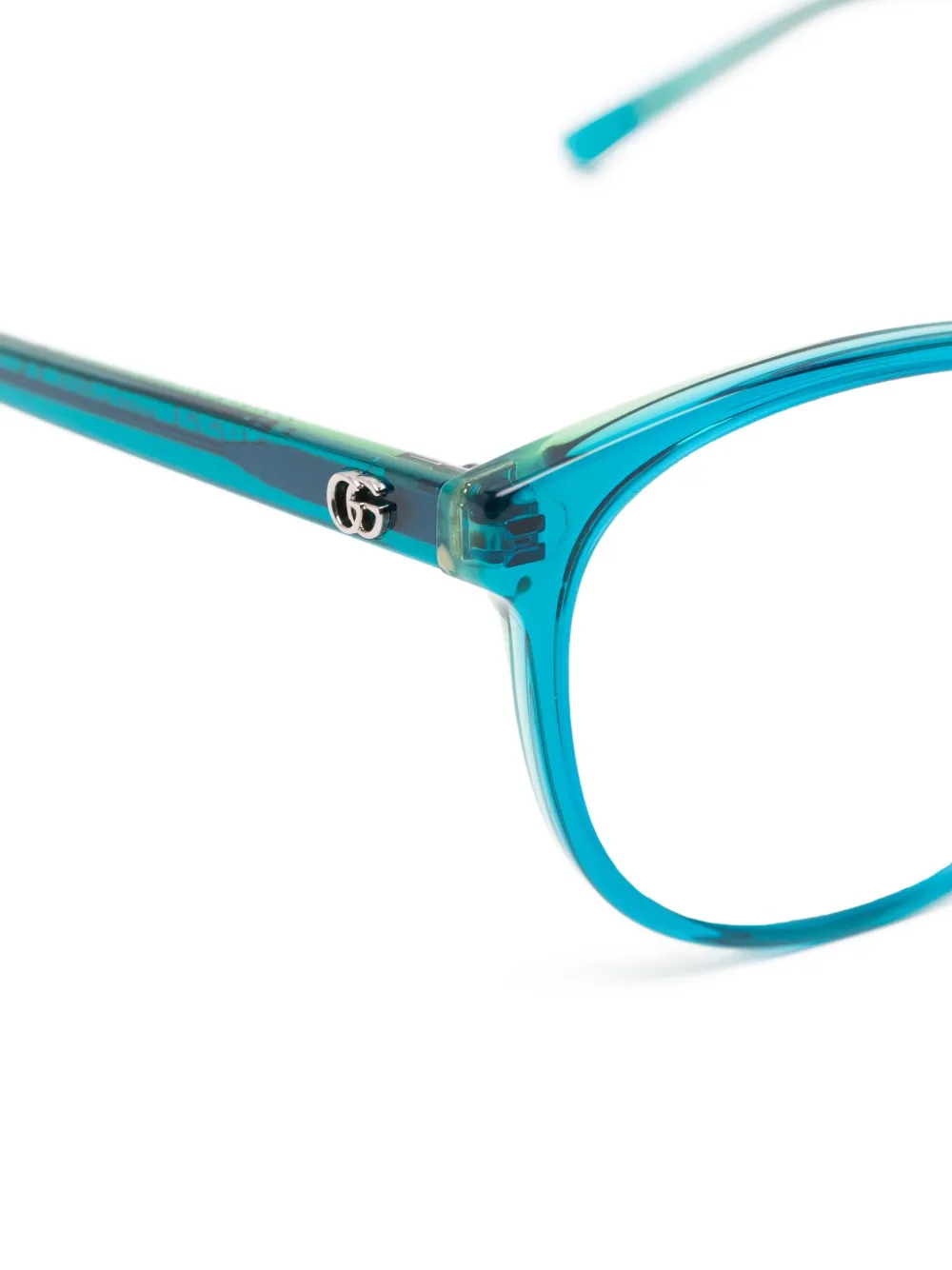 Gucci Eyewear Bril met rond montuur Blauw