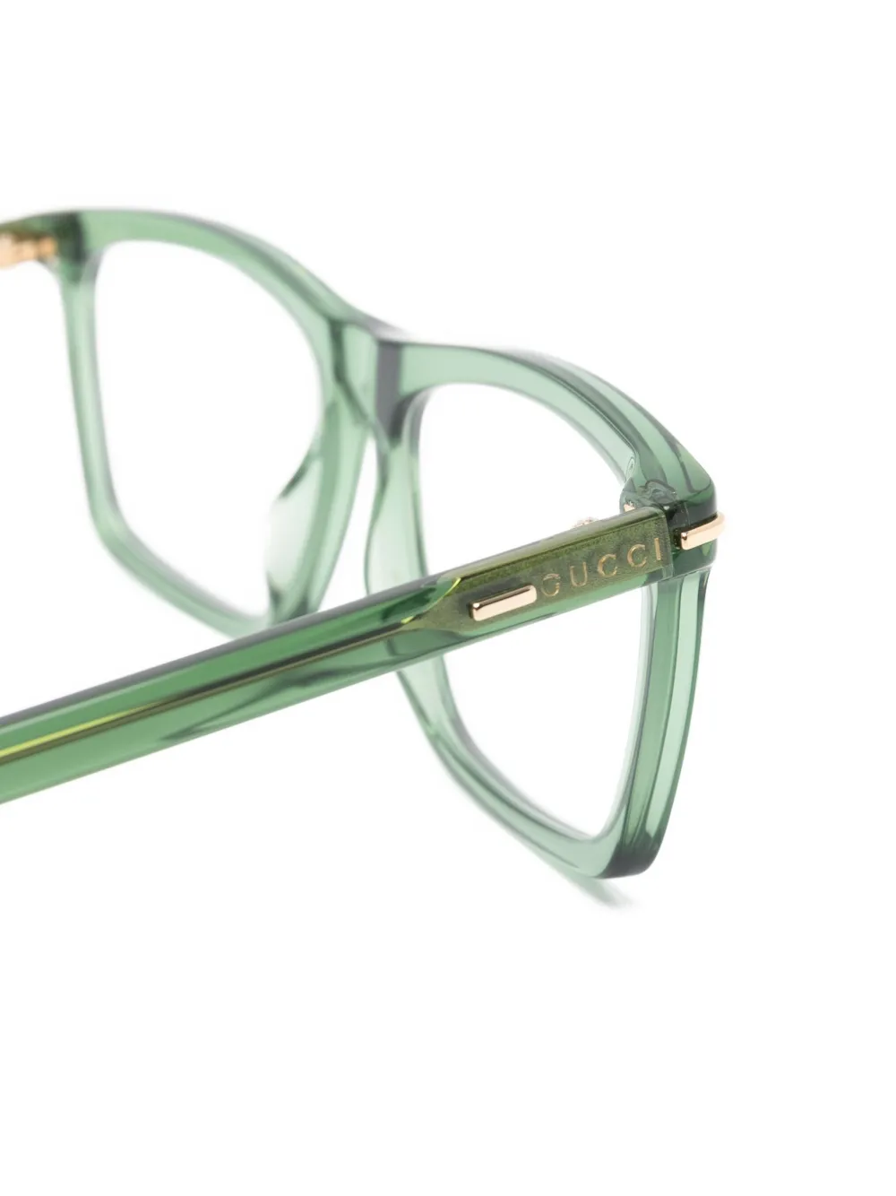 Gucci Eyewear Bril met rechthoekig montuur Groen