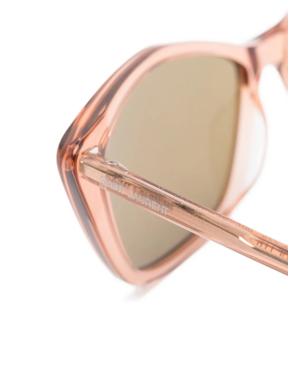 Saint Laurent Eyewear Zonnebril met geometrisch montuur Bruin