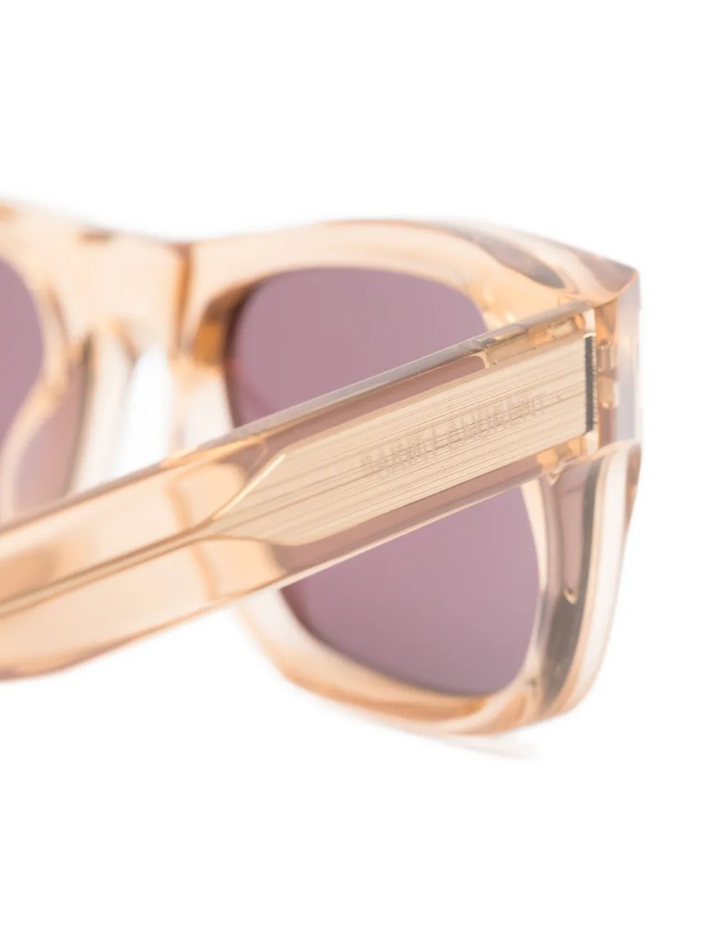 Saint Laurent Eyewear Zonnebril met rechthoekig montuur Beige