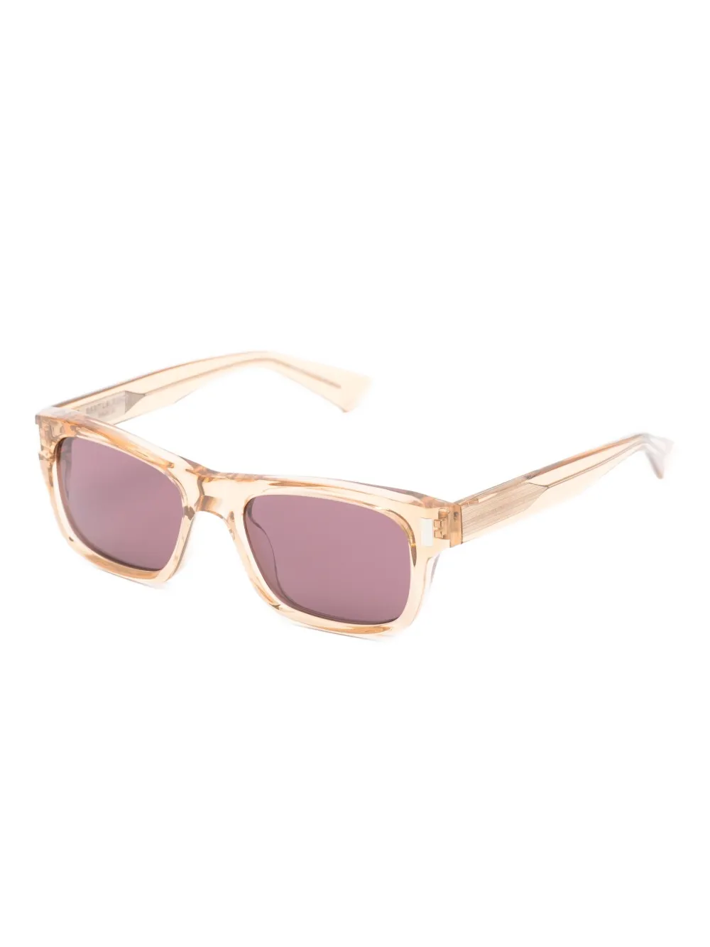 Saint Laurent Eyewear Zonnebril met rechthoekig montuur - Beige