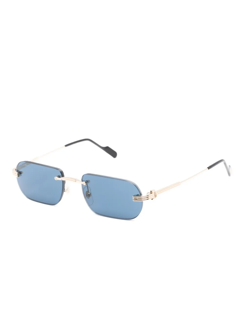 Cartier Eyewear Zonnebril met rechthoekig montuur - Goud