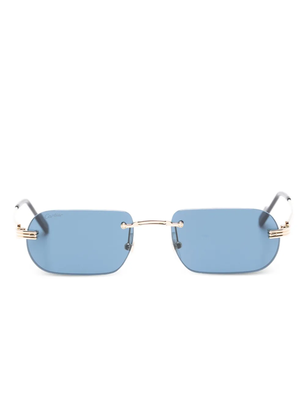 Cartier Eyewear rectangle-frame sunglasses | Gold | Image 1