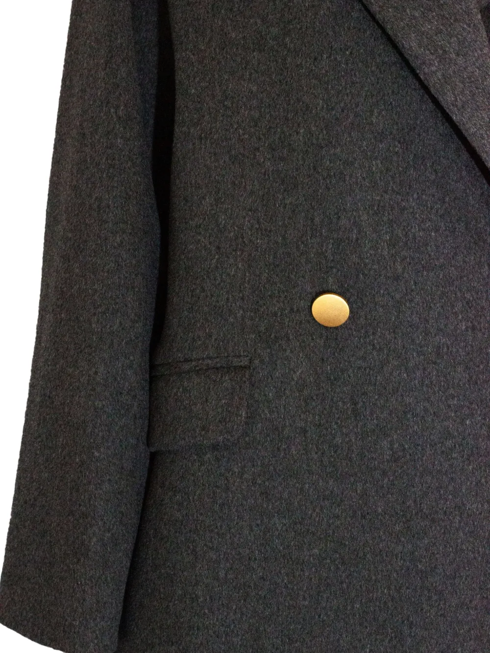 Tagliatore Linden wollen jas met dubbele rij knopen Grijs