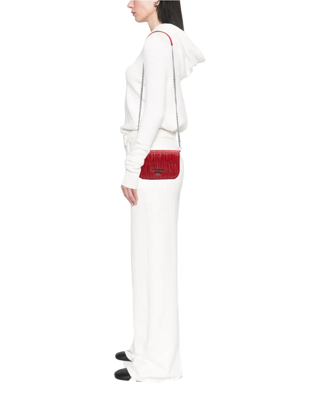 Prada Pre-Owned 2000-2025 Nappa Gaufre Chain Flap Bag crossbody bag | Pre-Owned | Image 2