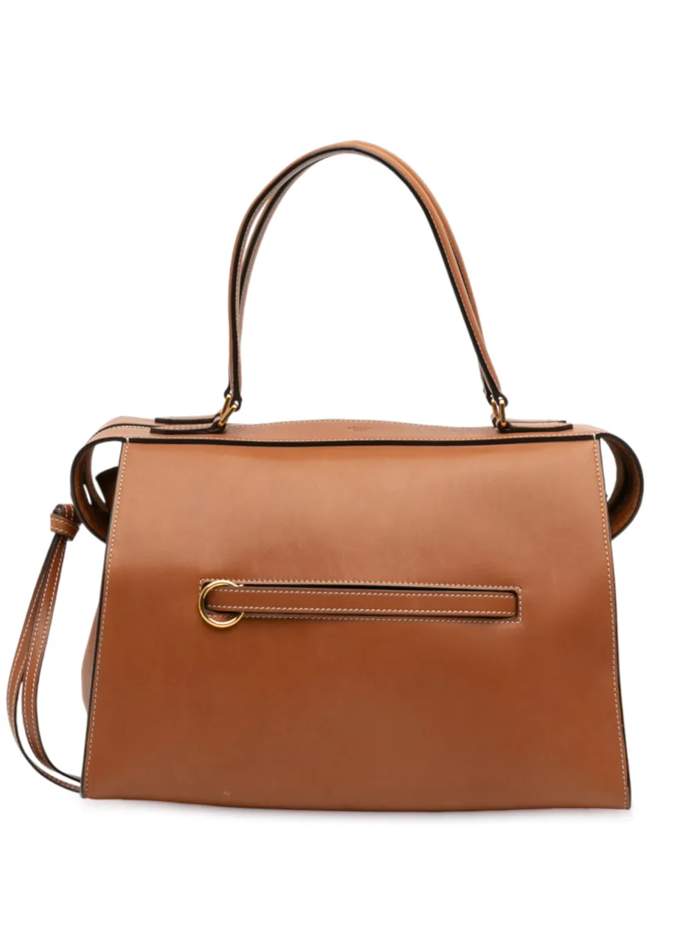 Celine Pre-Owned 2014 スモール スムースカーフ リング ハンドバッグ - ブラウン Celine Pre-Owned 2014 スモール スムースカーフ リング ハンドバッグ - ブラウン