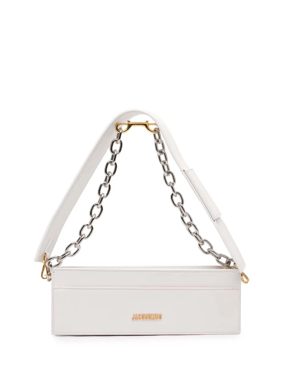 Pre-owned Jacquemus 2019-2025 Calfskin Le Ciuciu Satchel In White