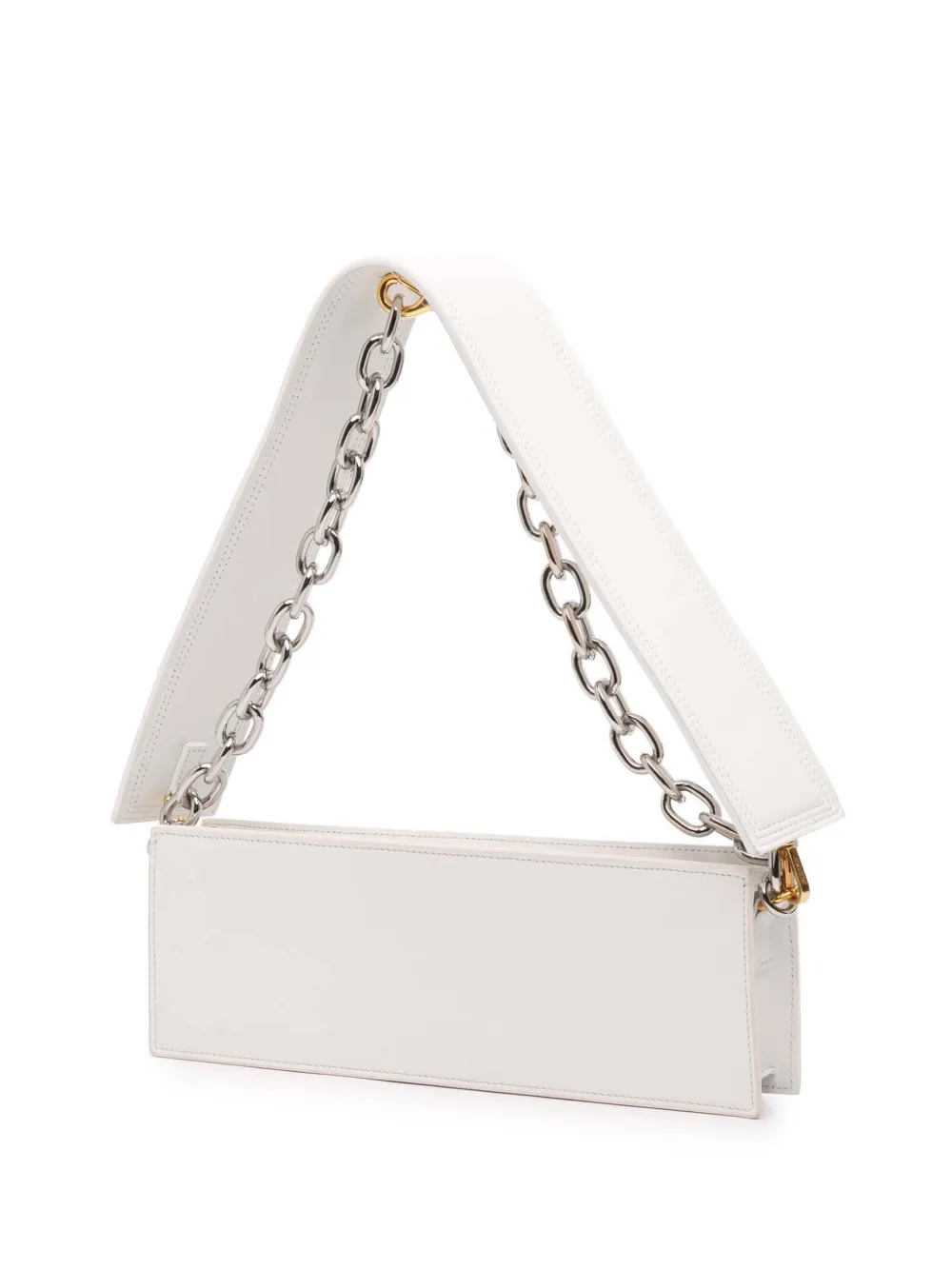 Pre-owned Jacquemus 2019-2025 Calfskin Le Ciuciu Satchel In White