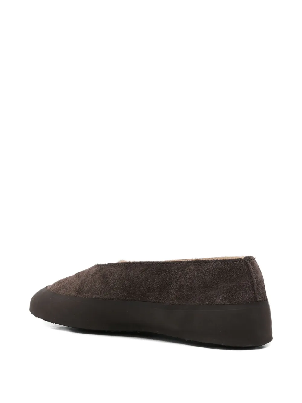 Le Monde Beryl Apres Ski Shearling Ballet Flats In Brown