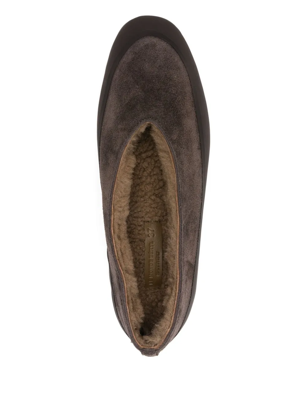 Le Monde Beryl Apres Ski Shearling Ballet Flats In Brown